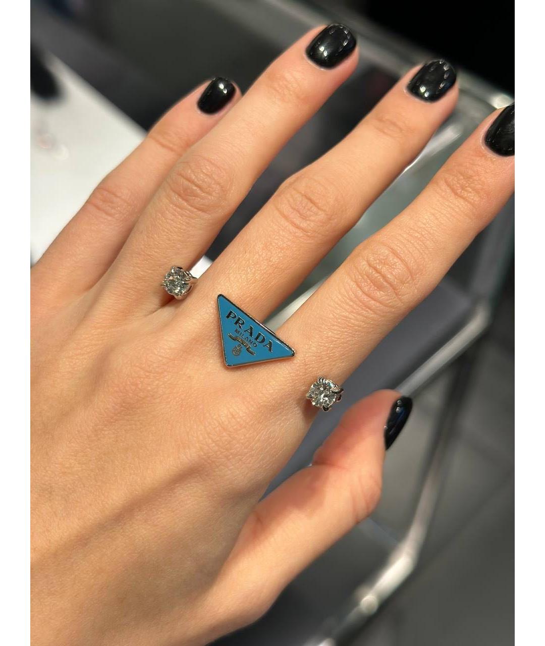 PRADA Серебряное металлическое кольцо, фото 4
