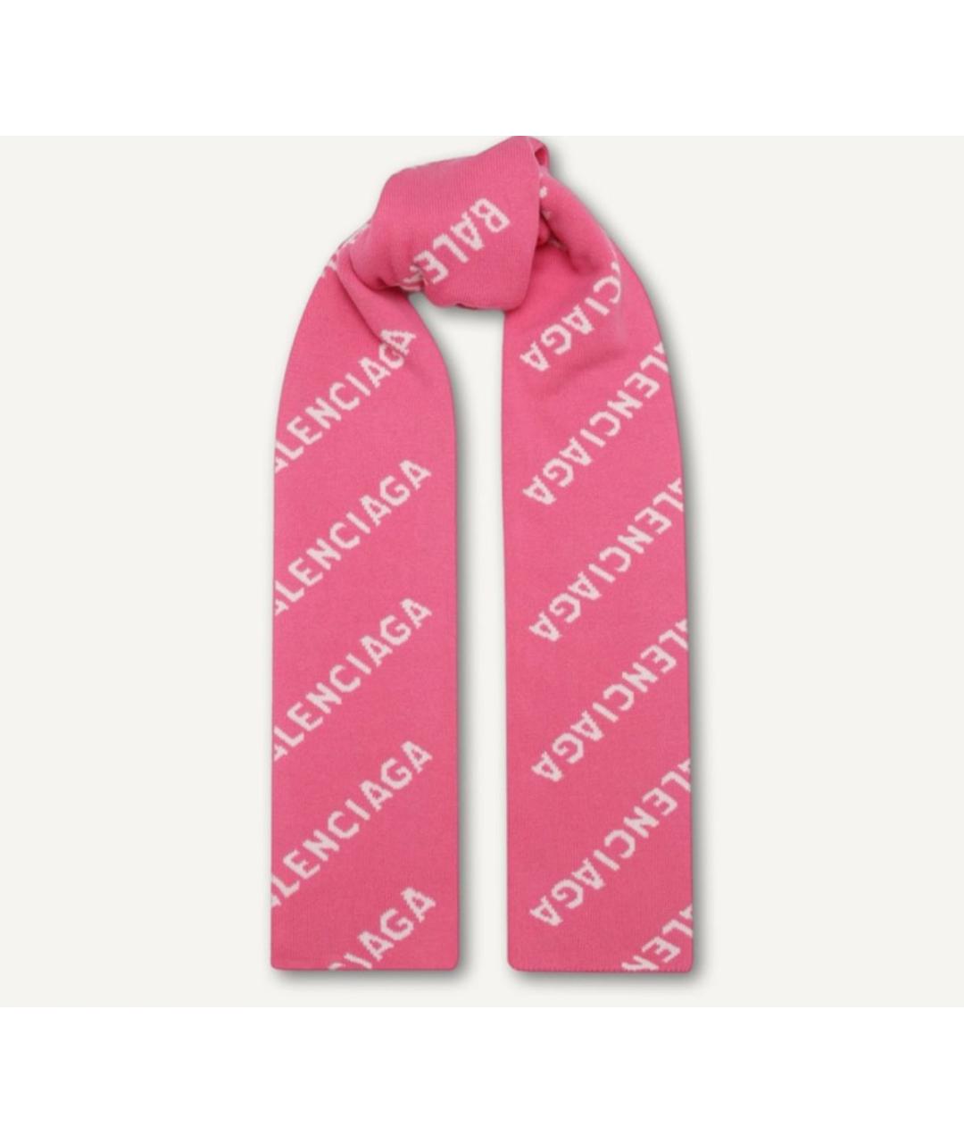 BALENCIAGA Розовый шарф, фото 2