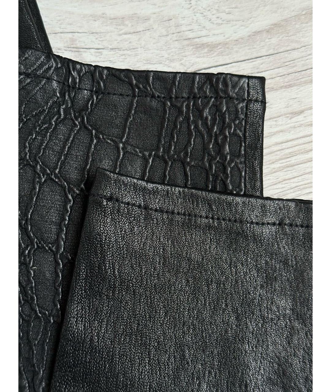 JBRAND Черные кожаные брюки узкие, фото 7