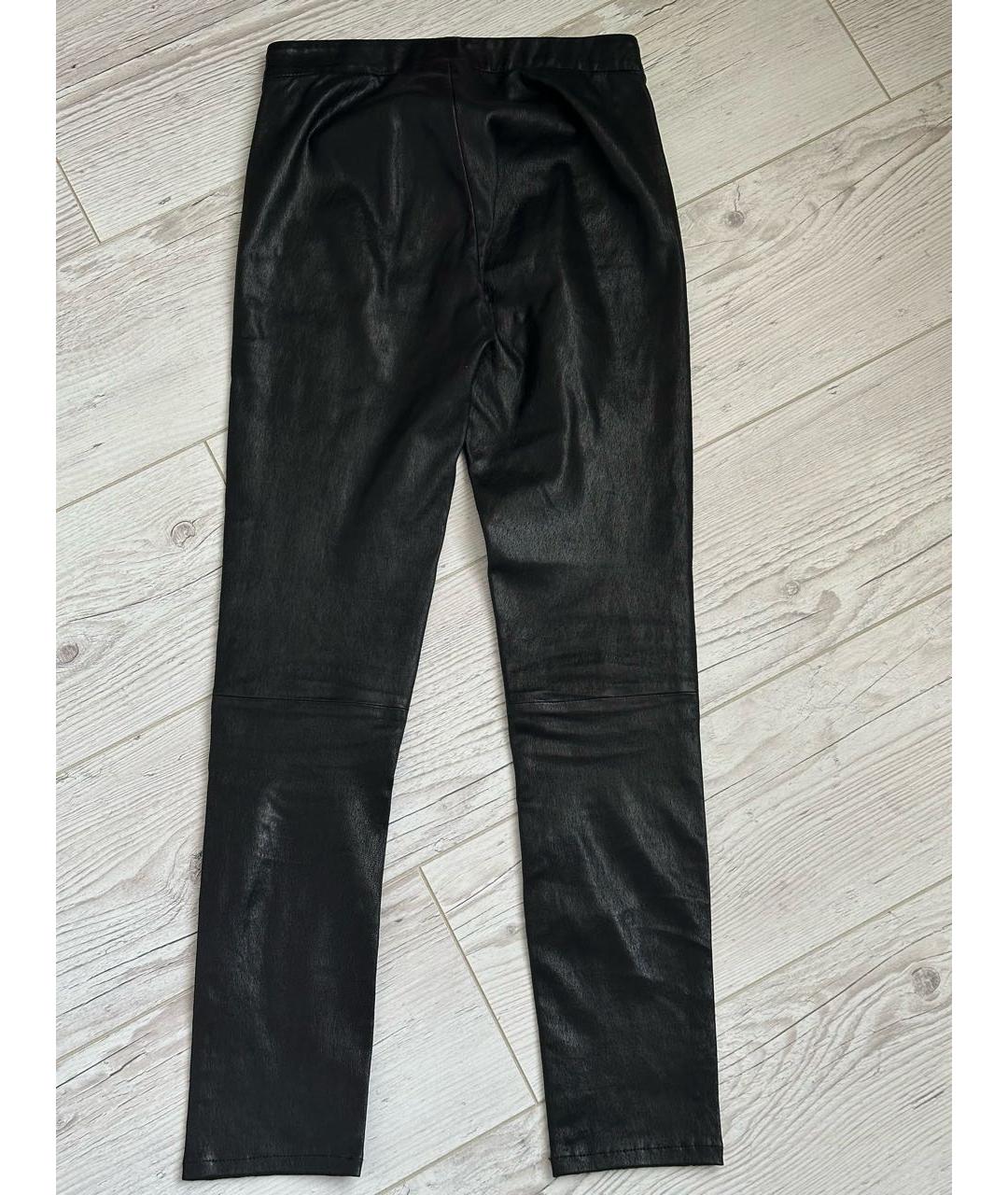 JBRAND Черные кожаные брюки узкие, фото 2