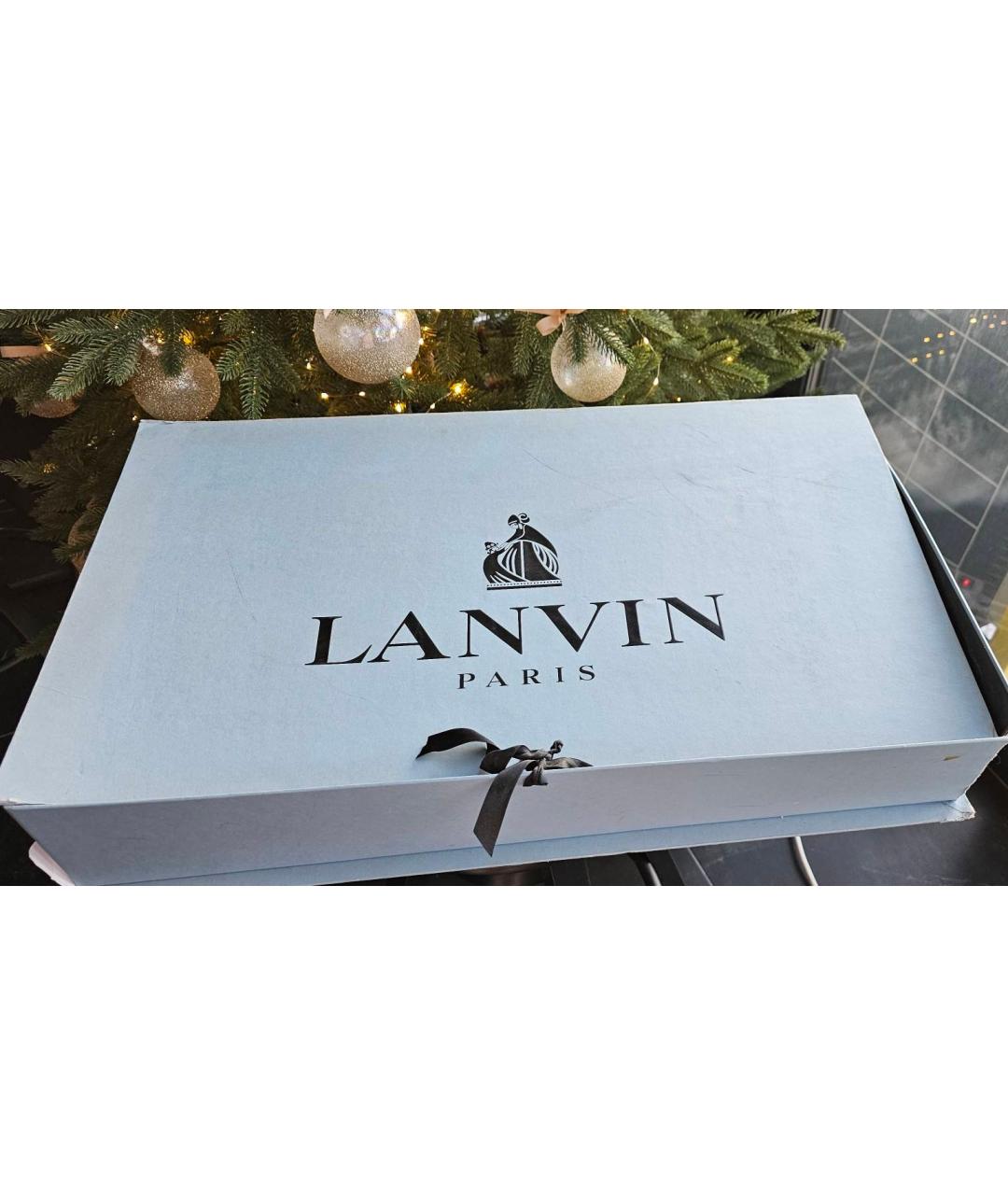 LANVIN Черные замшевые сапоги, фото 8