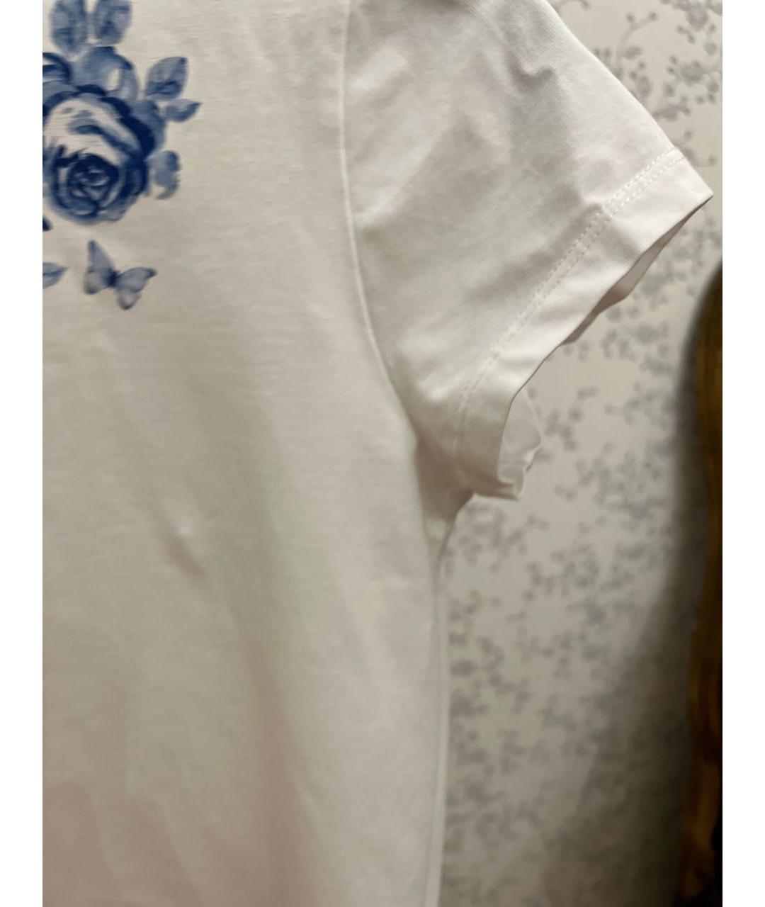 MONNALISA Белый хлопковый детская футболка / топ, фото 4