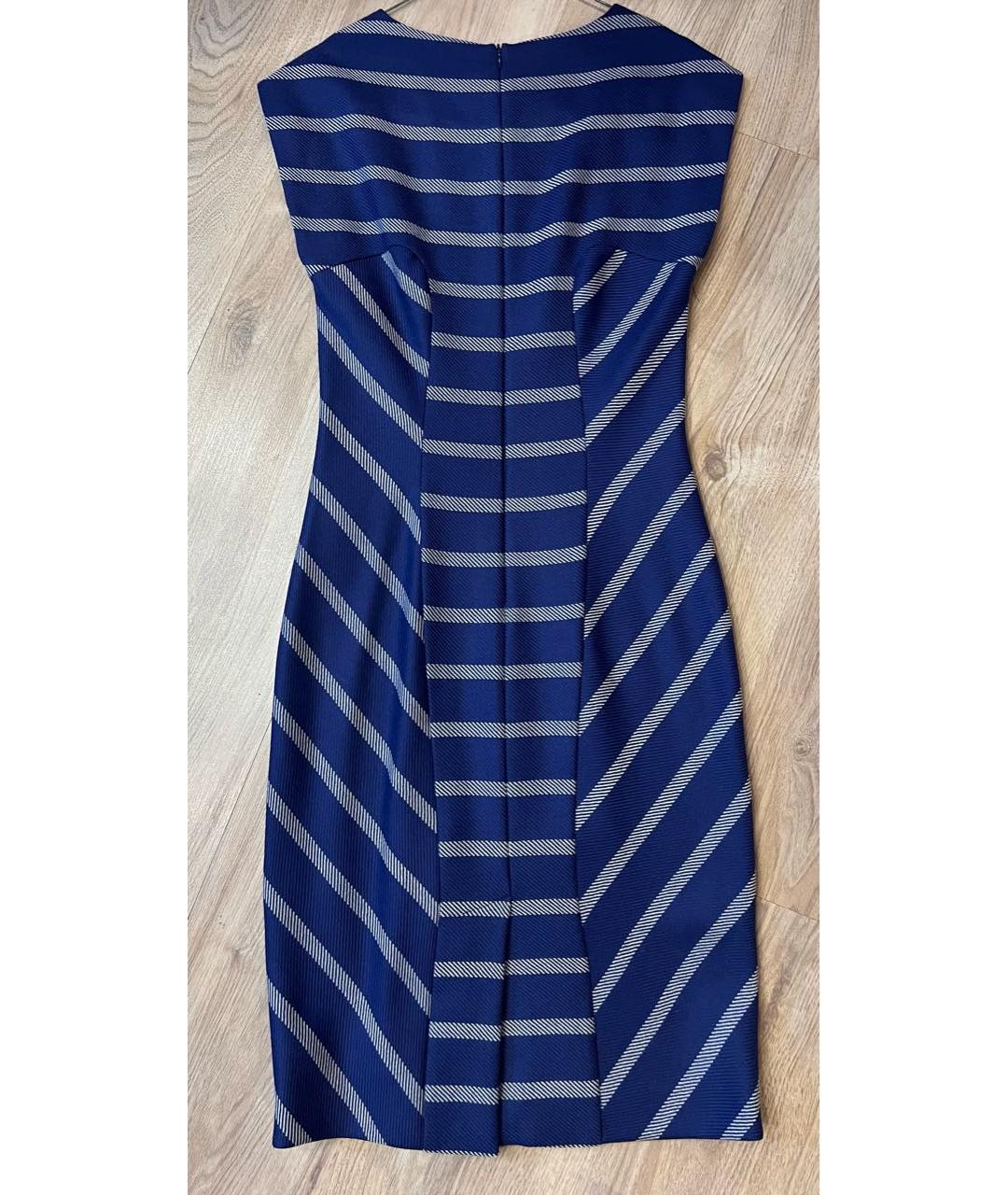 MOSCHINO Темно-синее шерстяное повседневное платье, фото 2