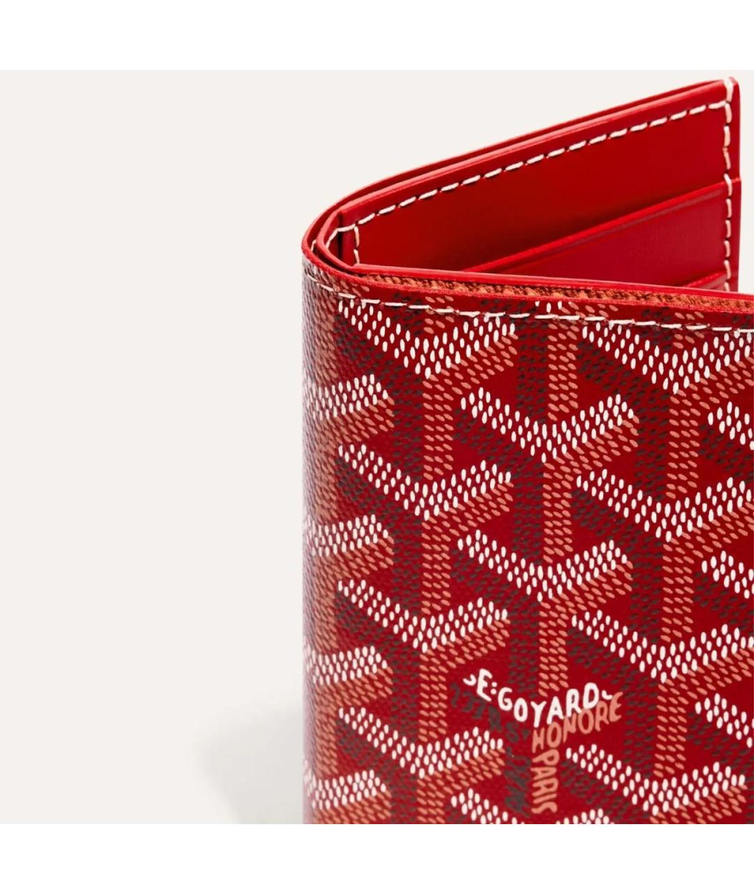 GOYARD Красный кожаный кардхолдер, фото 3