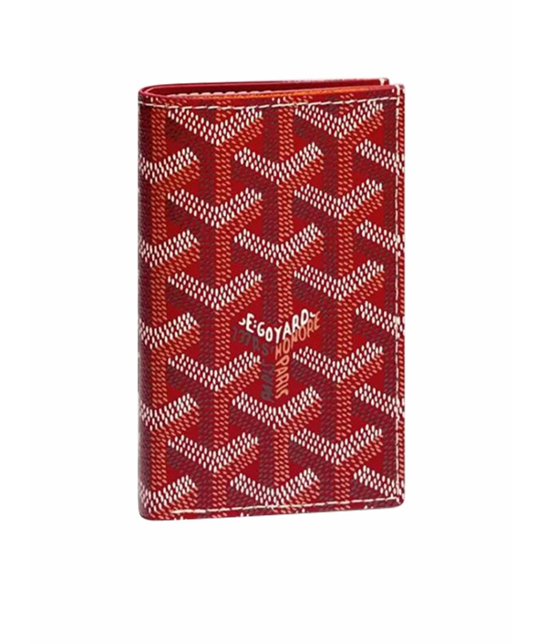 GOYARD Красный кожаный кардхолдер, фото 1