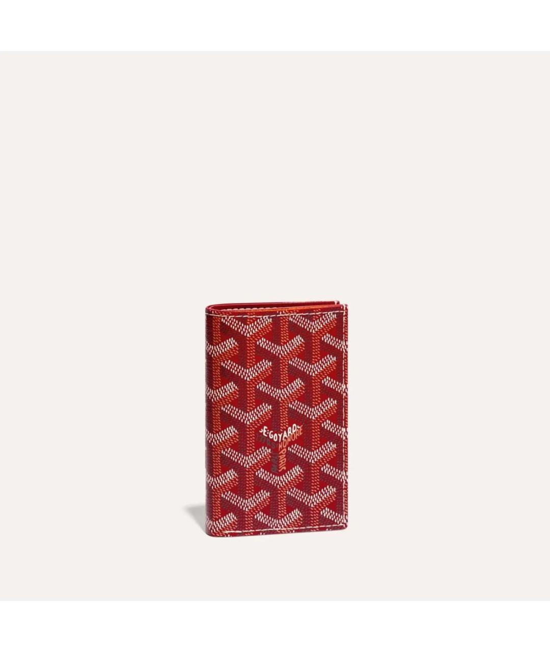 GOYARD Красный кожаный кардхолдер, фото 4