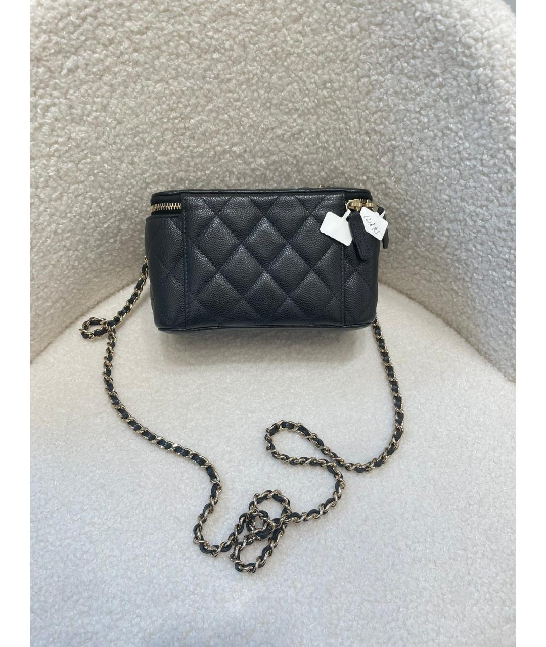 CHANEL Черная кожаная сумка через плечо, фото 3