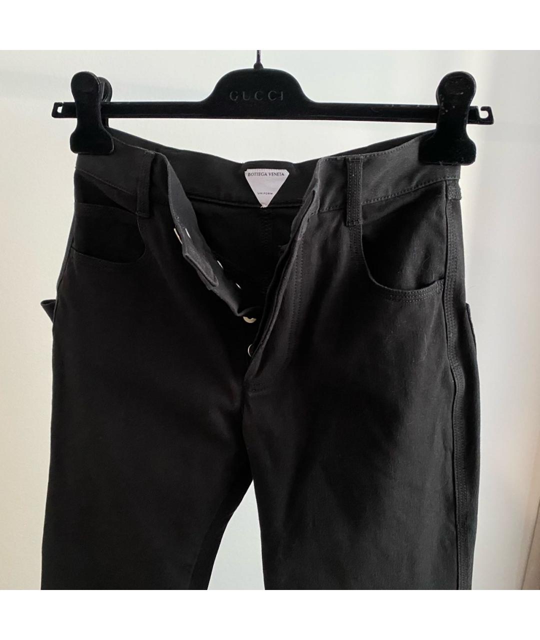 BOTTEGA VENETA Черные хлопковые джинсы клеш, фото 6
