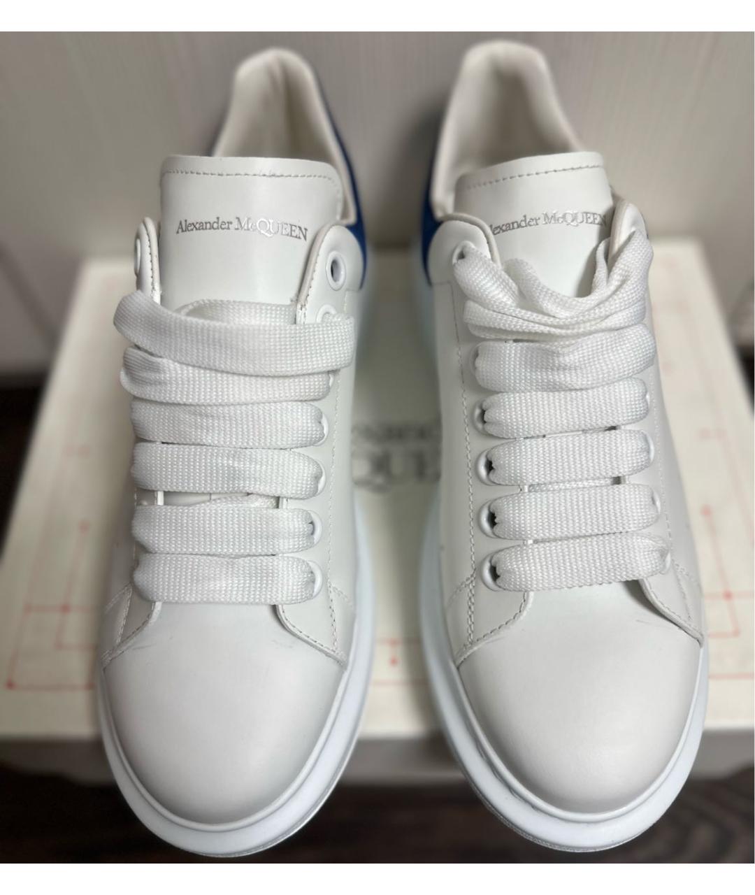 ALEXANDER MCQUEEN Белые кожаные кеды, фото 3