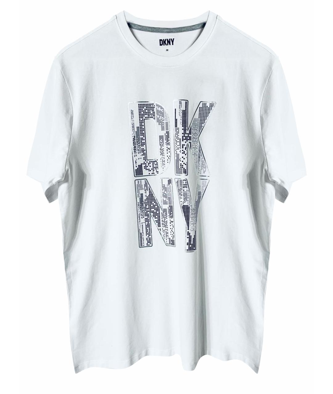 DKNY Белая хлопковая футболка, фото 1