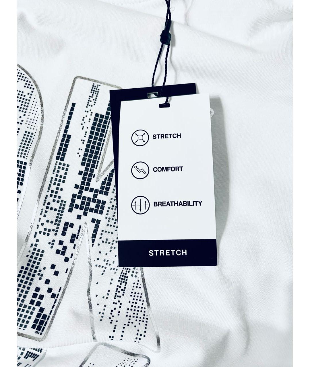 DKNY Белая хлопковая футболка, фото 3