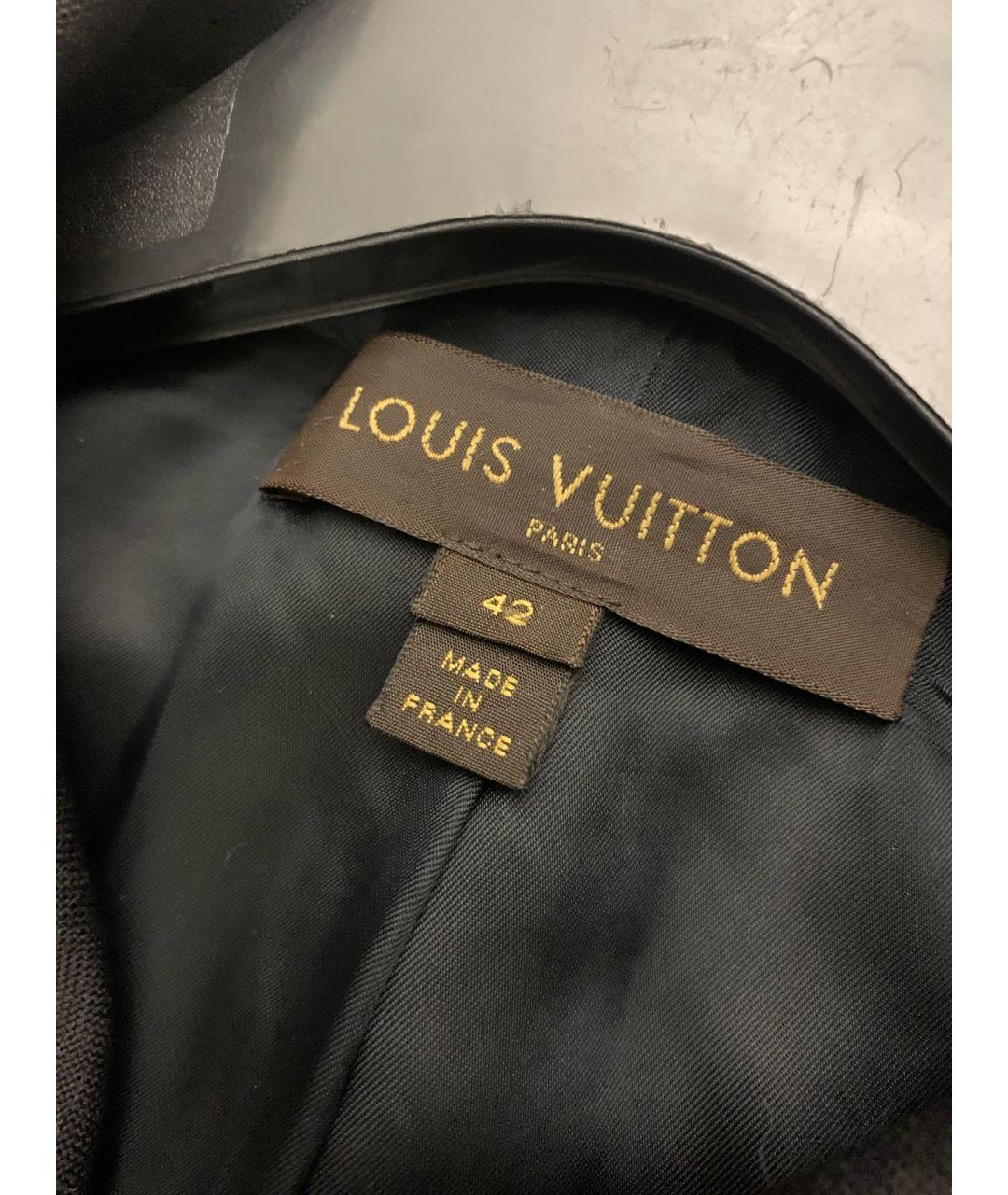 LOUIS VUITTON PRE-OWNED Черное шерстяное пальто, фото 4