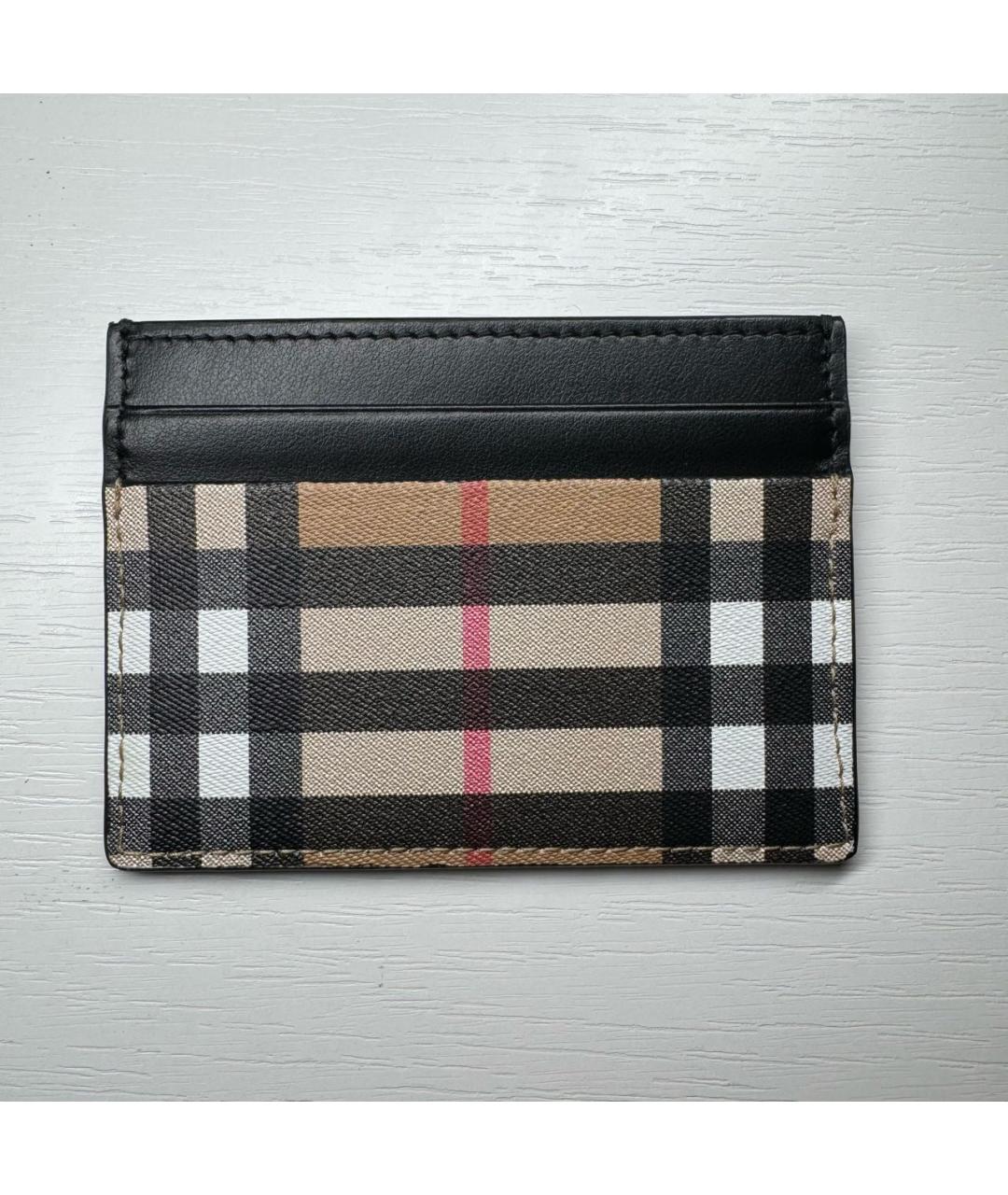 BURBERRY Коричневый кожаный кардхолдер, фото 2