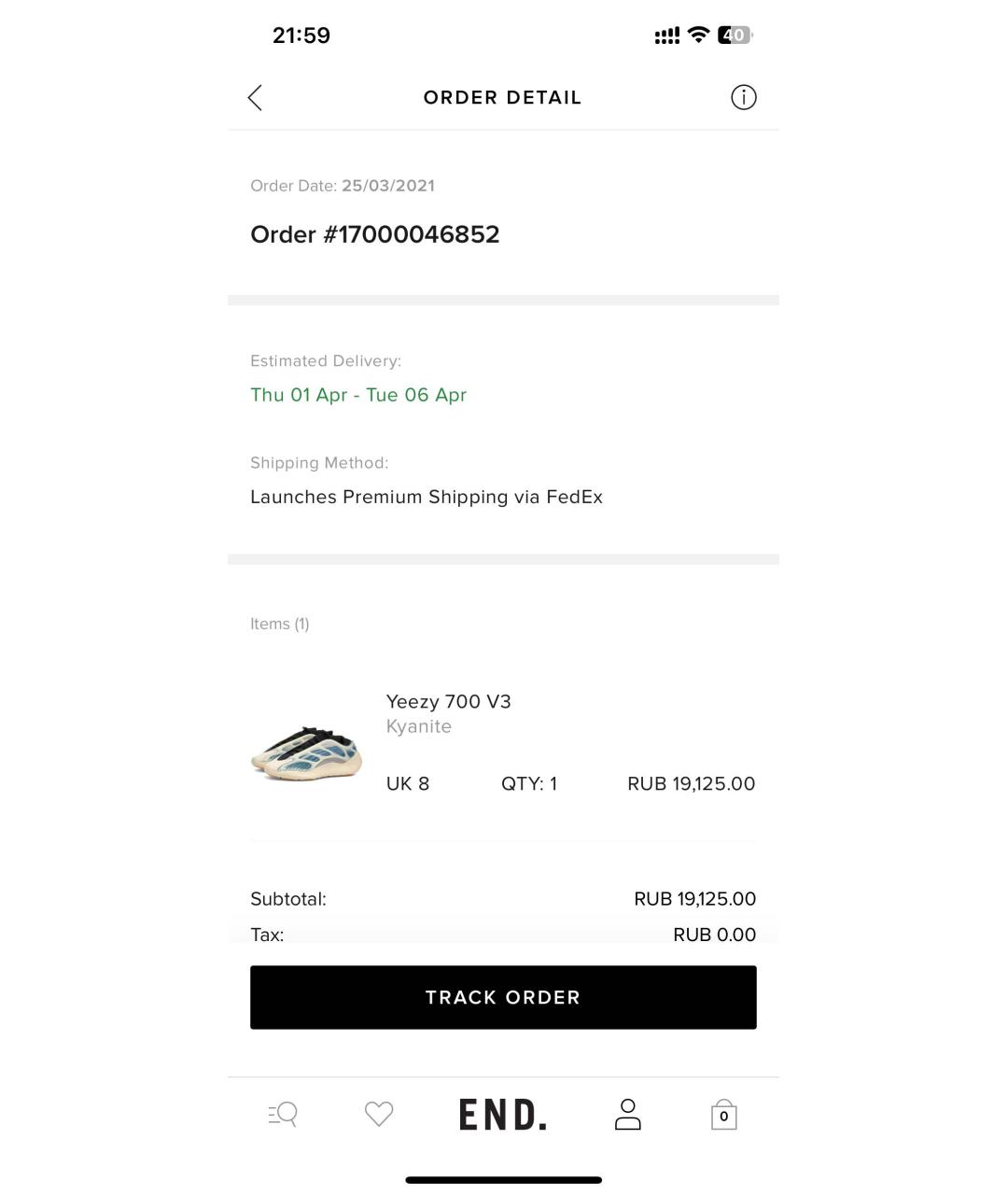 Adidas store estimated delivery