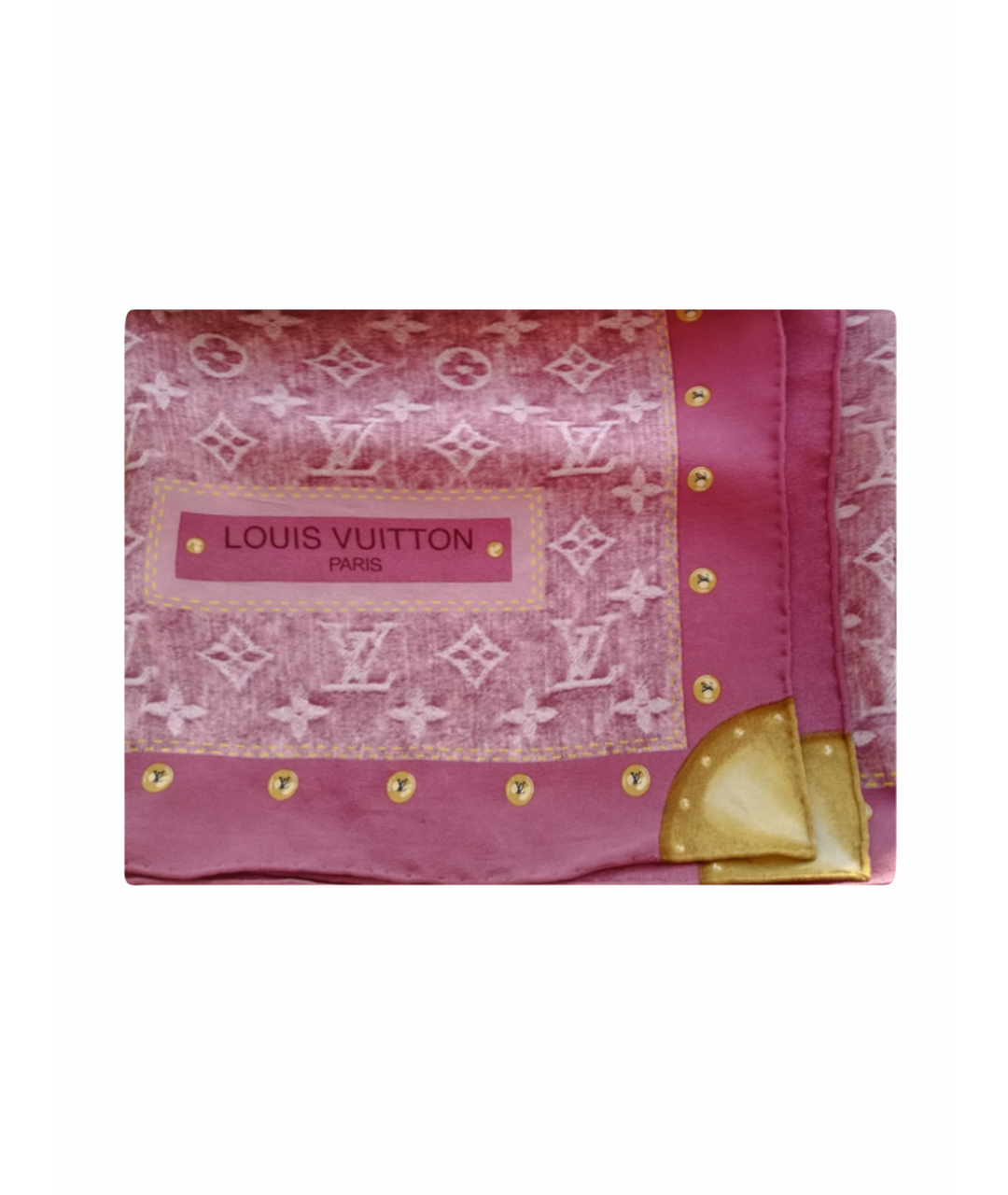 LOUIS VUITTON PRE-OWNED Розовый шелковый шарф, фото 1