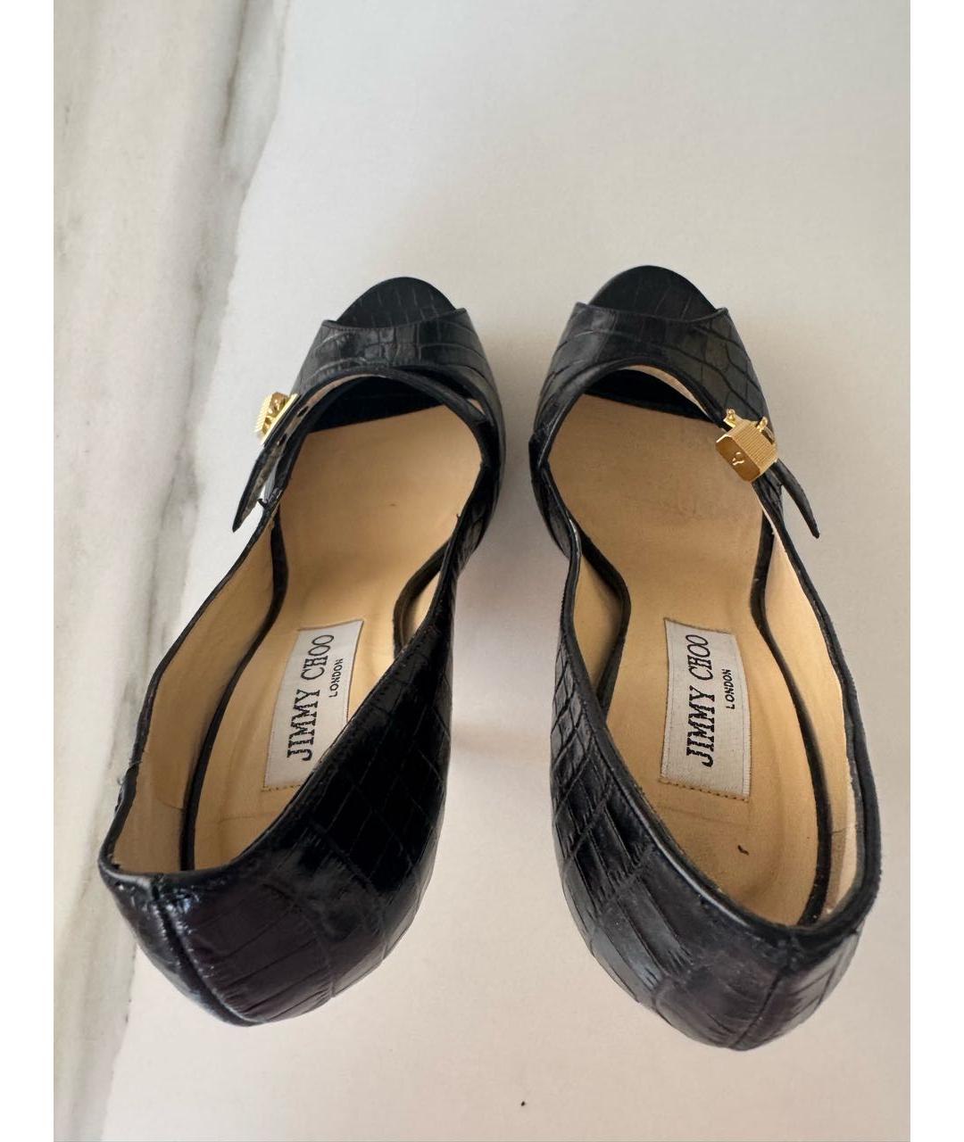 JIMMY CHOO Черные кожаные туфли, фото 3