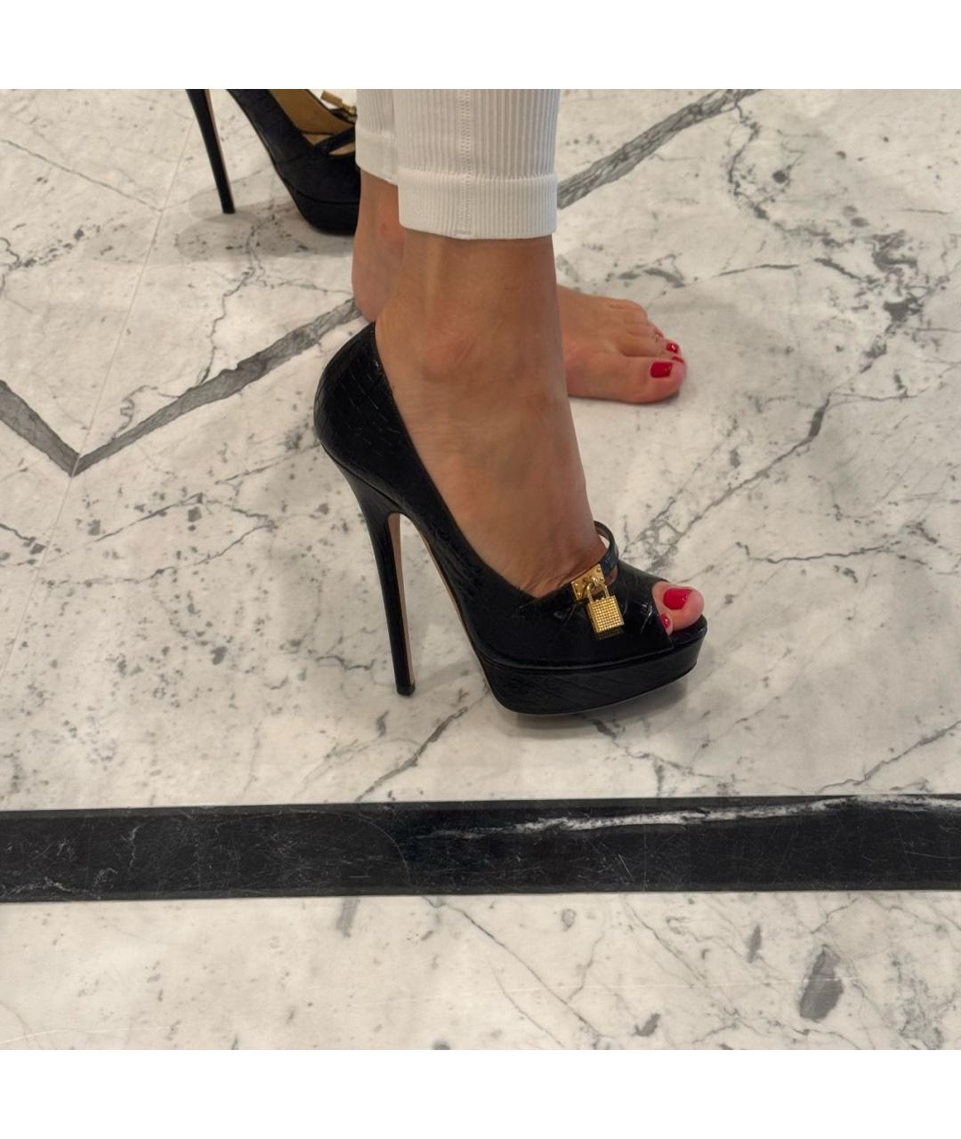 JIMMY CHOO Черные кожаные туфли, фото 8