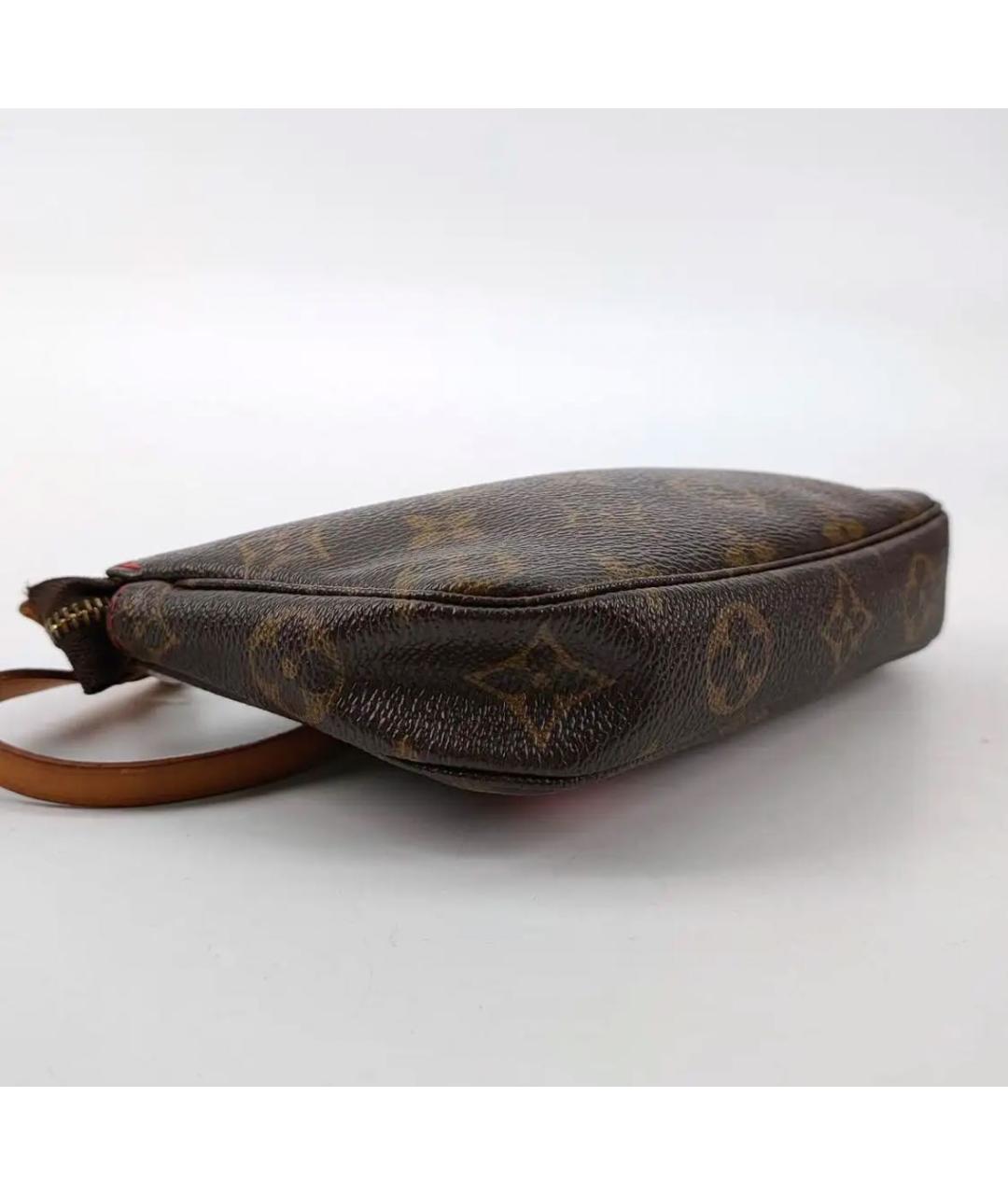 LOUIS VUITTON Коричневая кожаная сумка с короткими ручками, фото 6