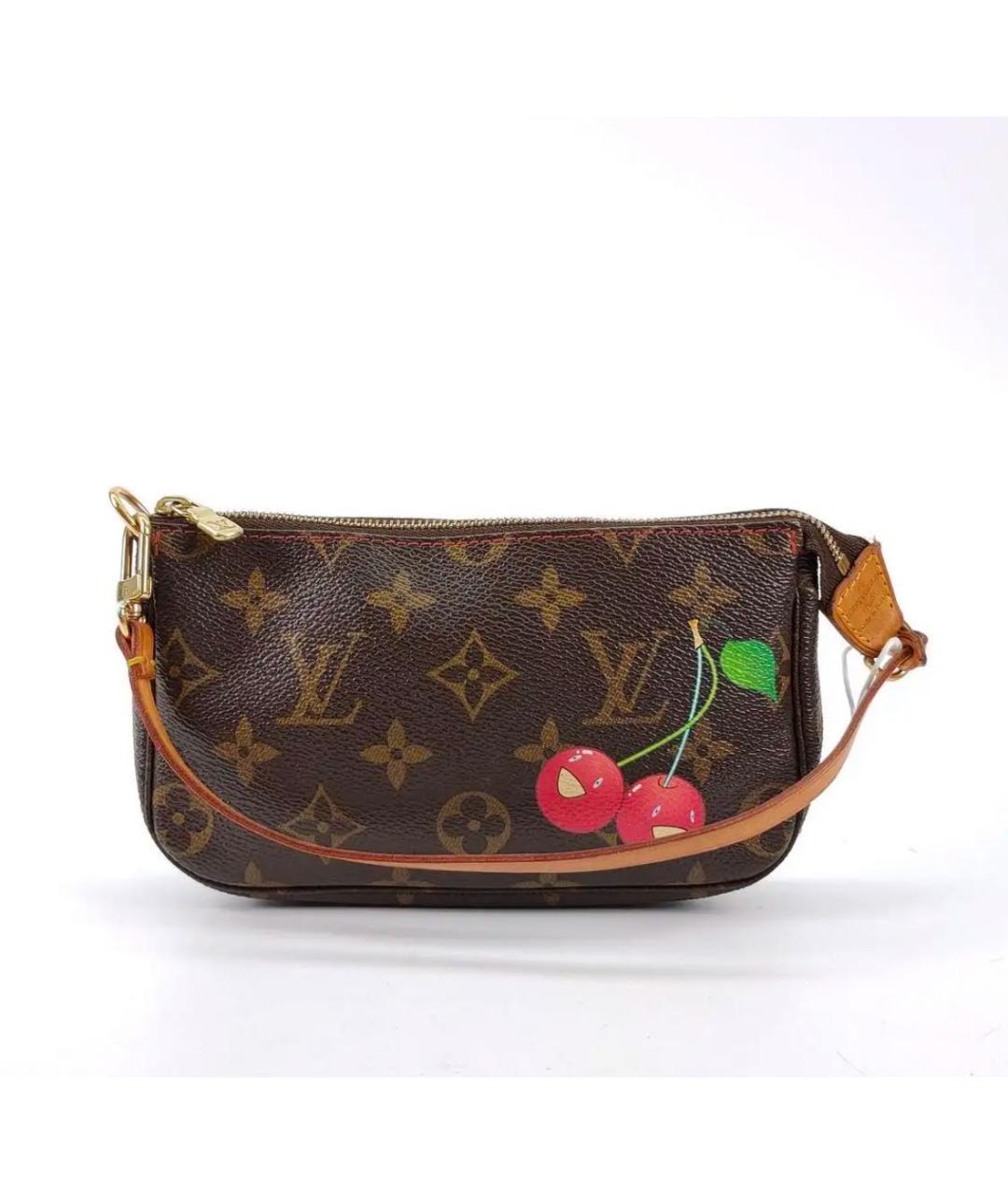 LOUIS VUITTON Коричневая кожаная сумка с короткими ручками, фото 9