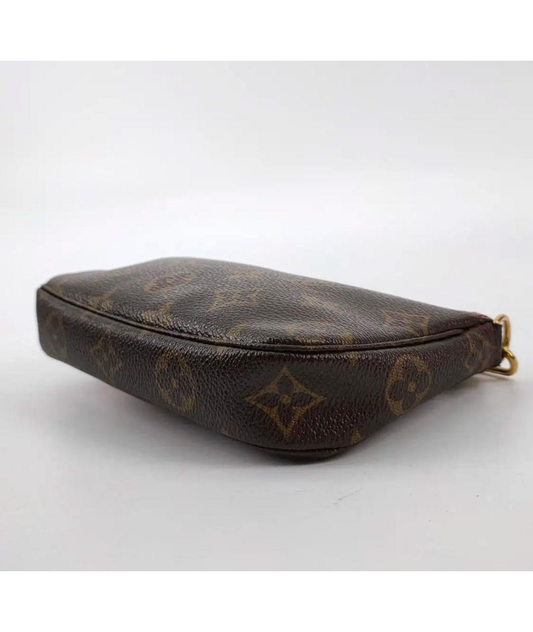 LOUIS VUITTON Коричневая кожаная сумка с короткими ручками, фото 7
