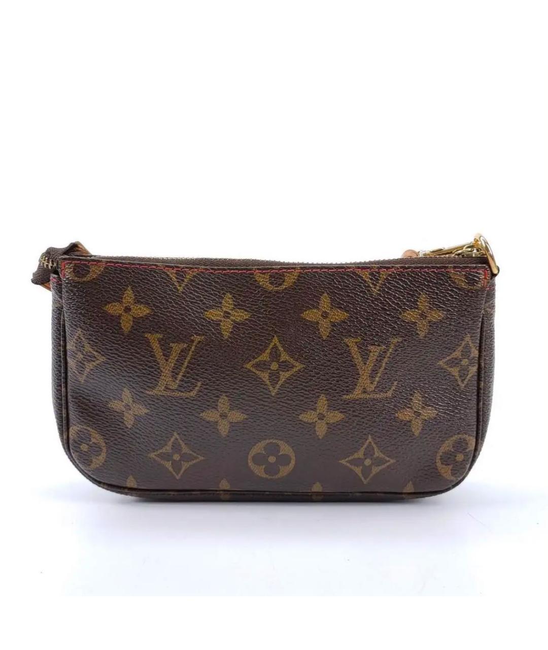 LOUIS VUITTON Коричневая кожаная сумка с короткими ручками, фото 2