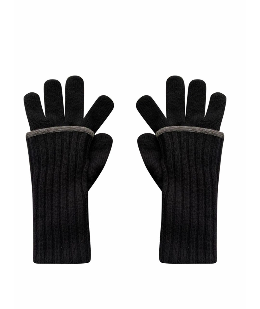 FABIANA FILIPPI Черные шерстяные перчатки, фото 1