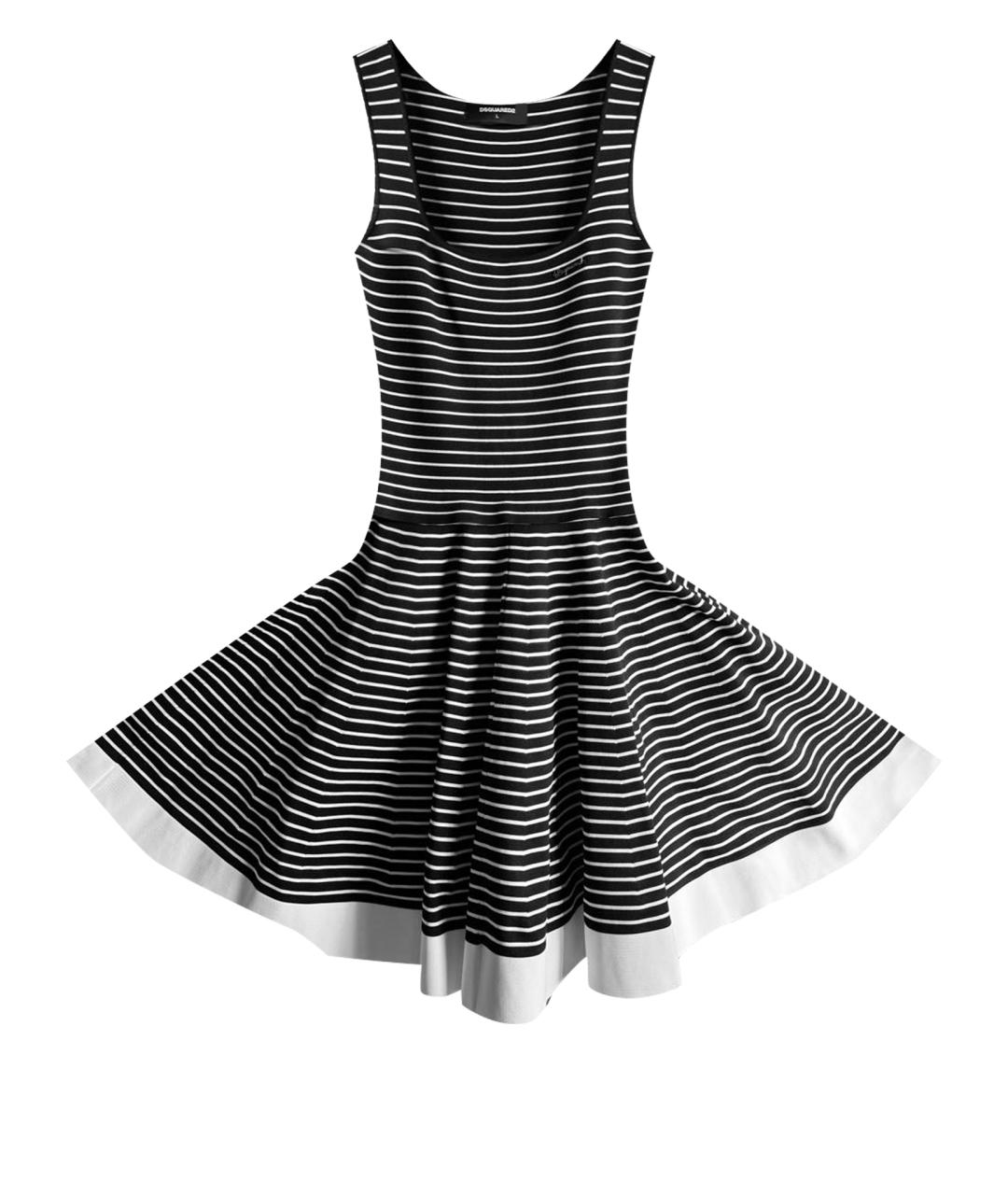 DSQUARED2 Черное полиэстеровое платье, фото 9