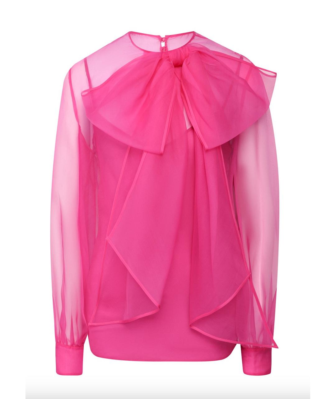 VALENTINO Розовая шелковая блузы, фото 1