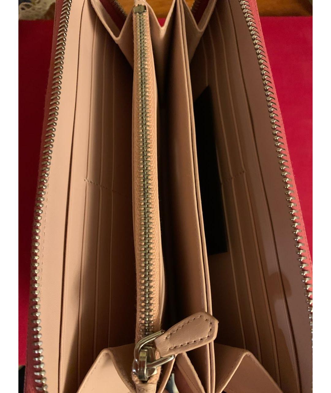 PRADA Розовый кожаный кошелек, фото 4