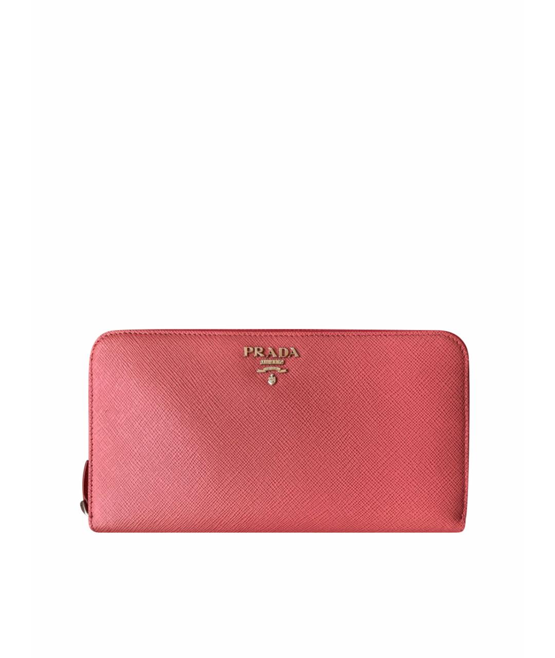 PRADA Розовый кожаный кошелек, фото 1