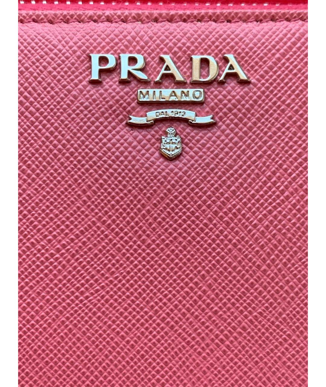 PRADA Розовый кожаный кошелек, фото 2