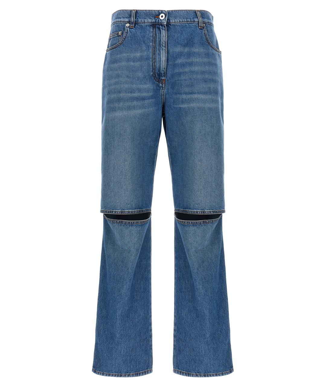 J.W.ANDERSON Синие хлопковые прямые джинсы, фото 1