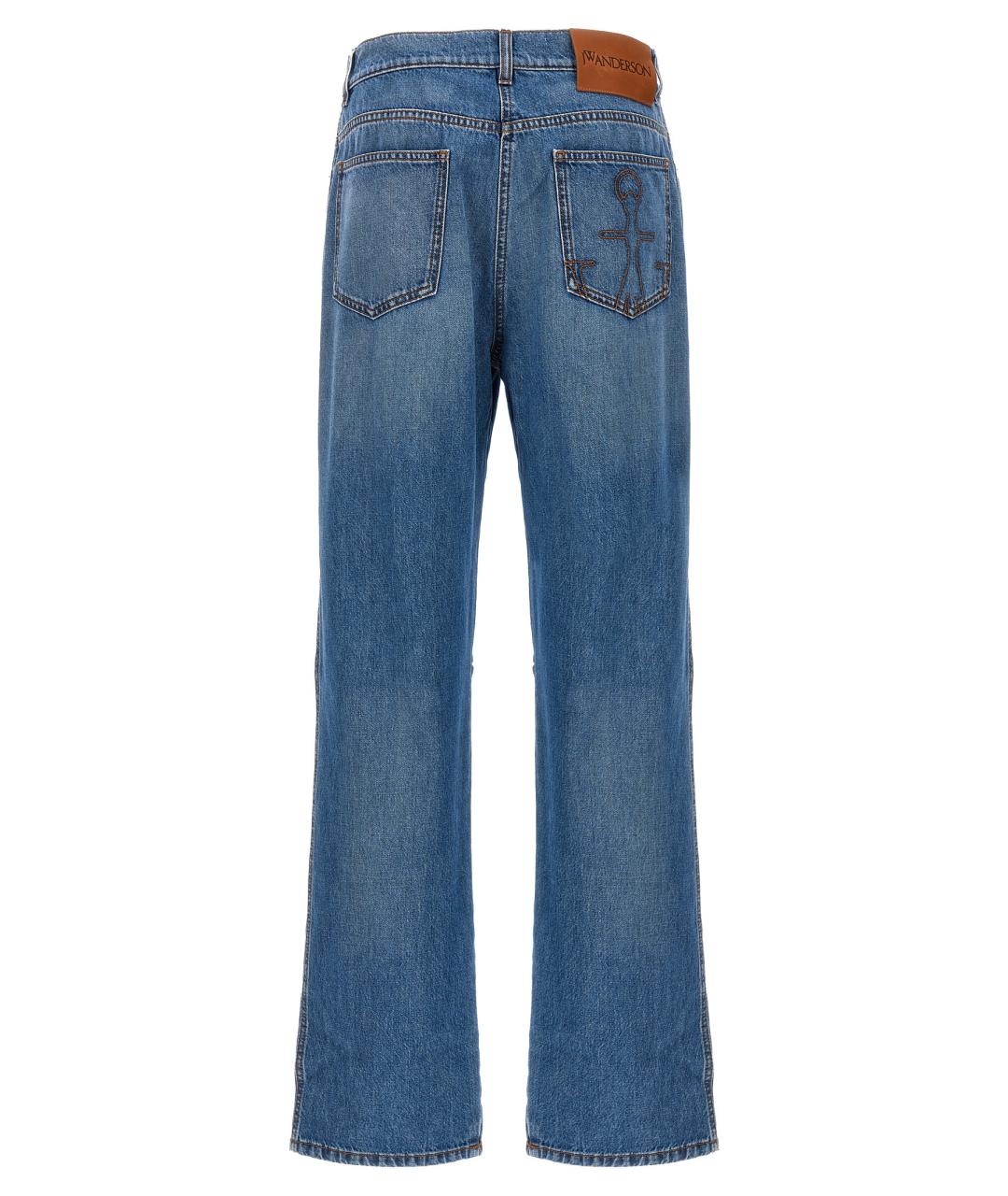 J.W.ANDERSON Синие хлопковые прямые джинсы, фото 2