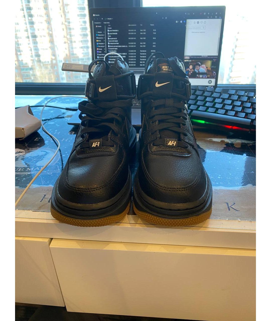 NIKE Черные кожаные ботинки, фото 2