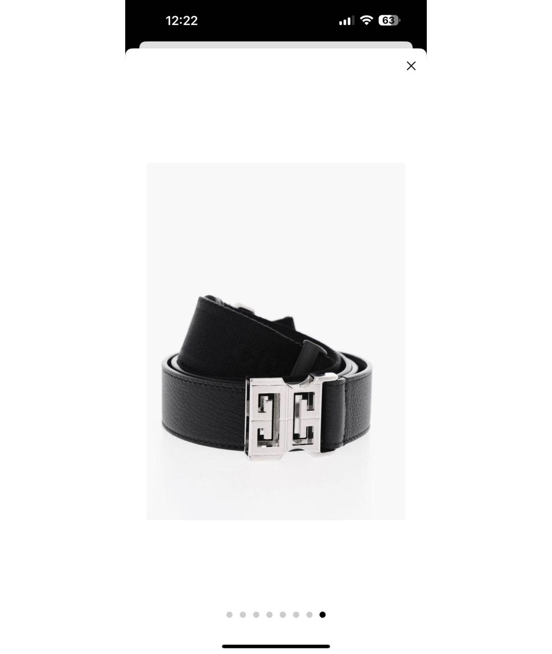 GIVENCHY Черный кожаный ремень, фото 8