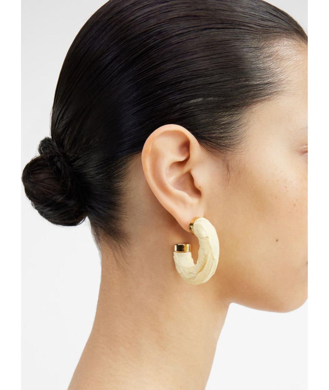 JACQUEMUS Бежевые серьги, фото 6