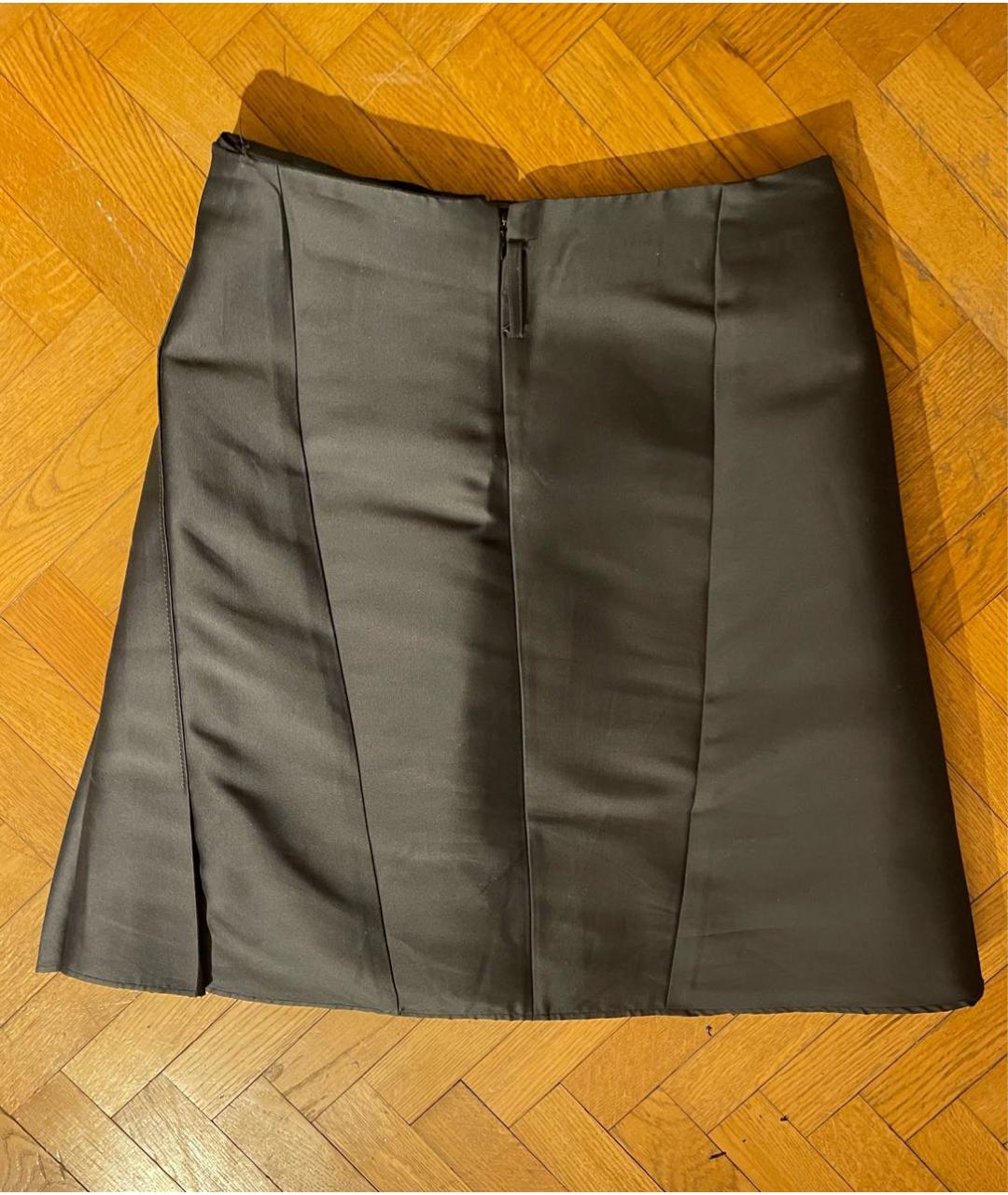 BALENCIAGA Черная шелковая юбка миди, фото 2