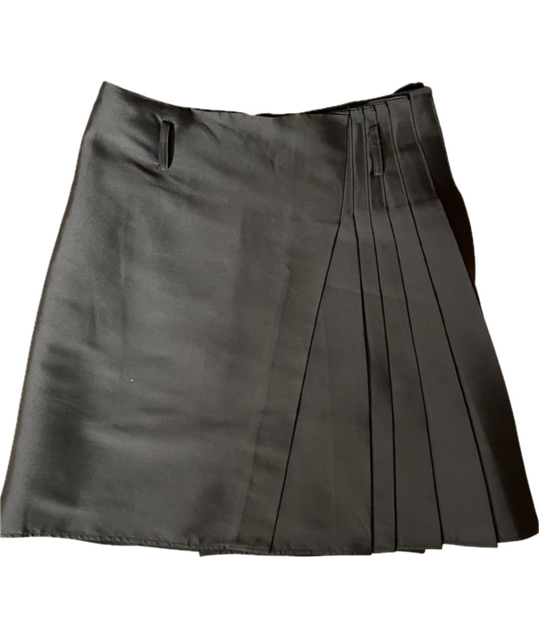 BALENCIAGA Черная шелковая юбка миди, фото 5