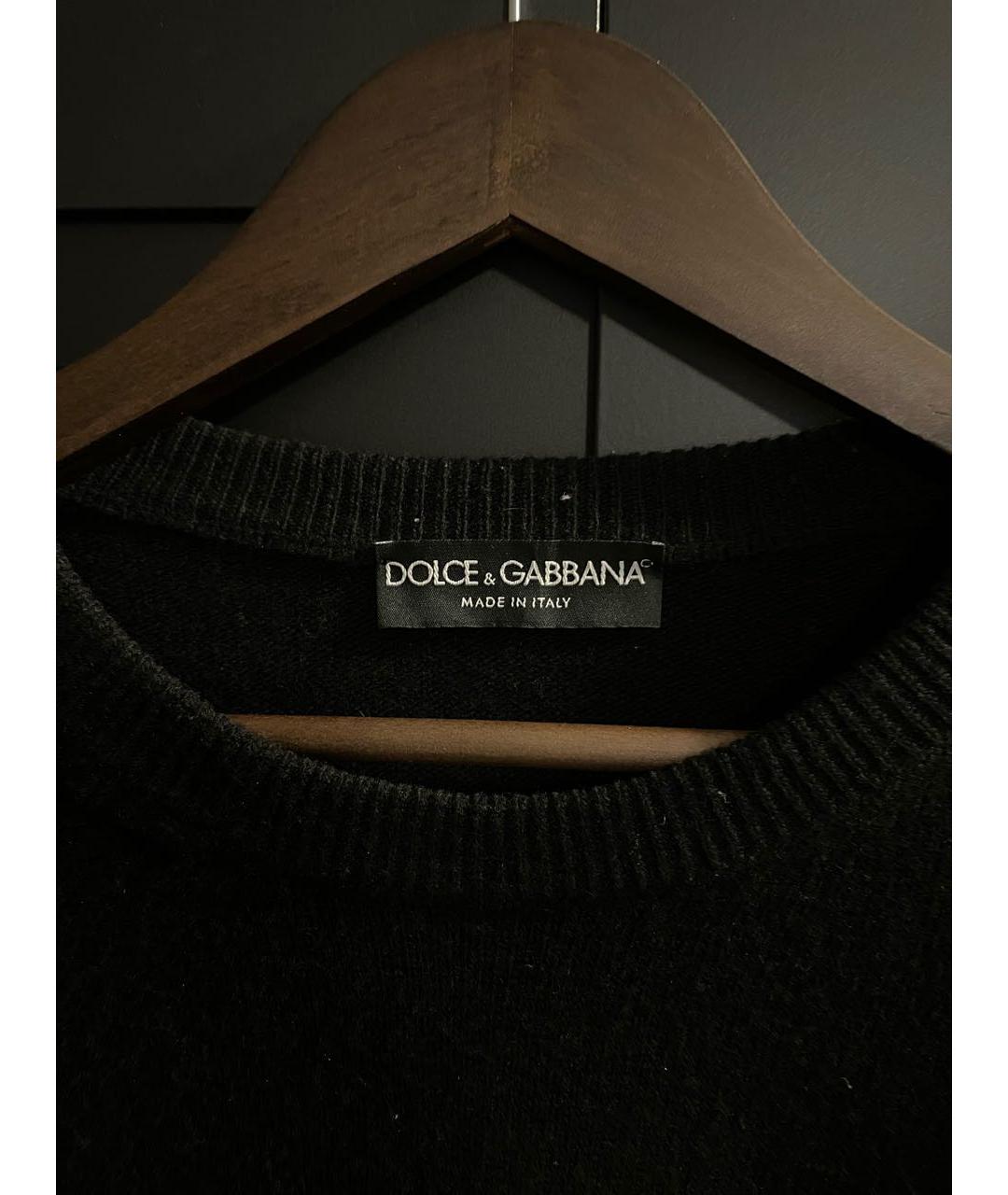 DOLCE&GABBANA Черный шерстяной джемпер / свитер, фото 3
