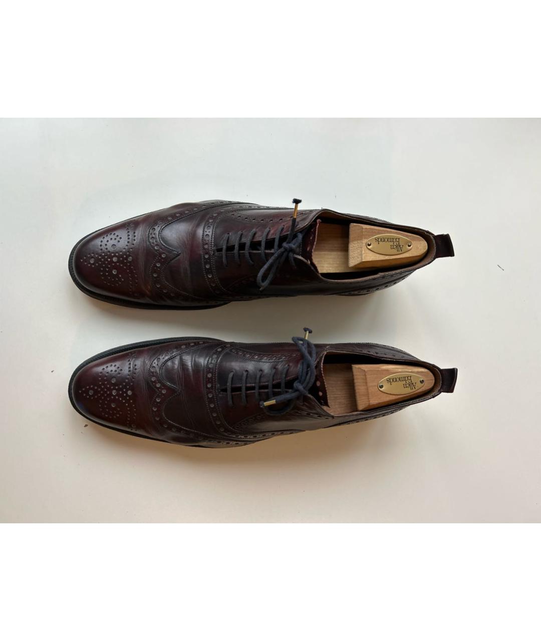 BURBERRY Бордовые кожаные туфли, фото 2