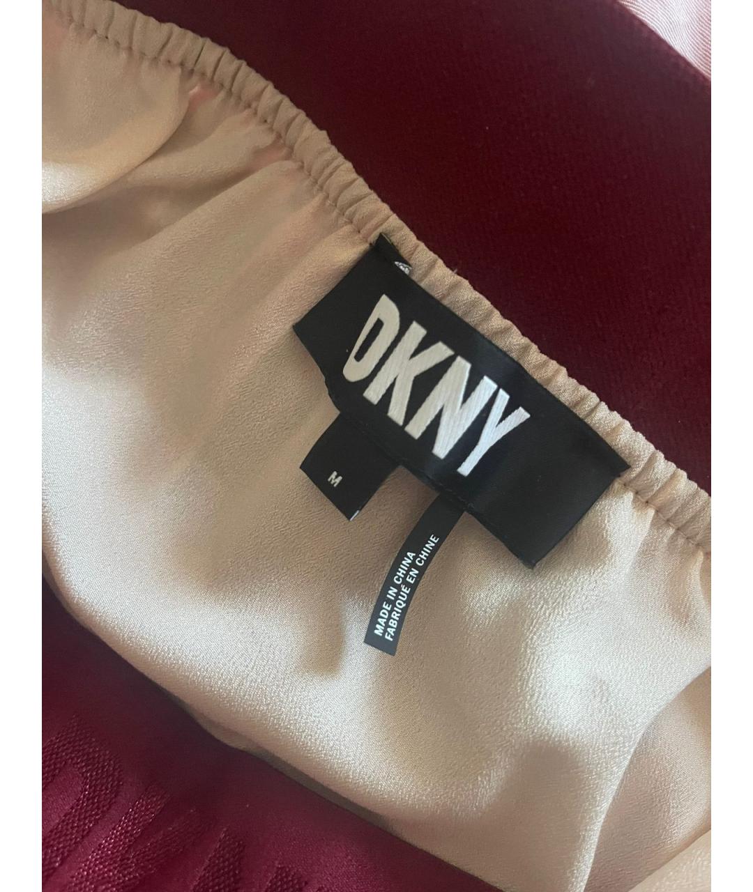DKNY Бордовая полиэстеровая юбка макси, фото 3