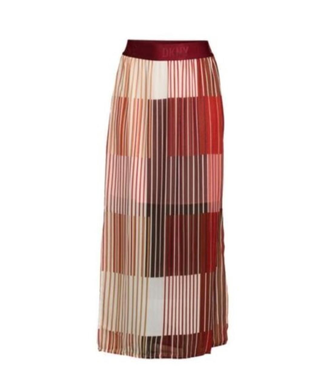 DKNY Бордовая полиэстеровая юбка макси, фото 1