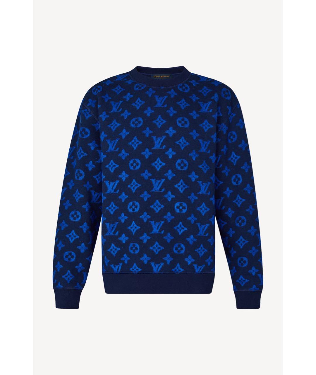 LOUIS VUITTON Темно-синий хлопковый джемпер / свитер, фото 8