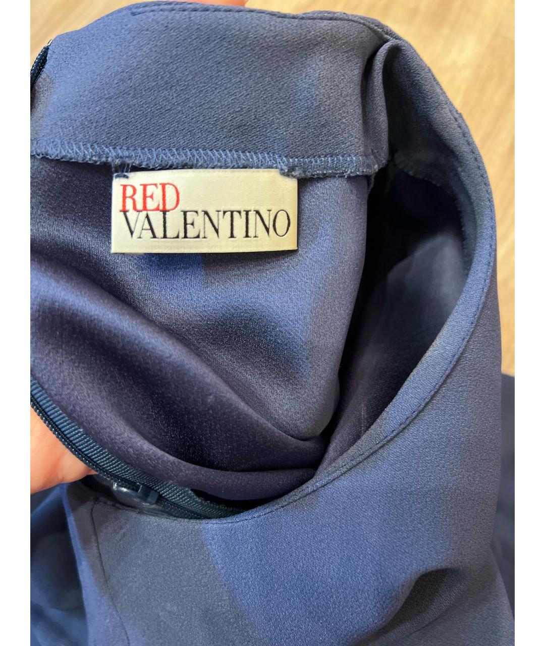 RED VALENTINO Темно-синее повседневное платье, фото 5