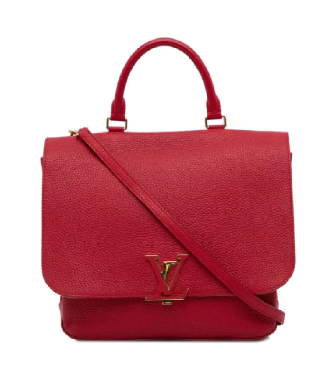 LOUIS VUITTON Красная кожаная сумка с короткими ручками, фото 1