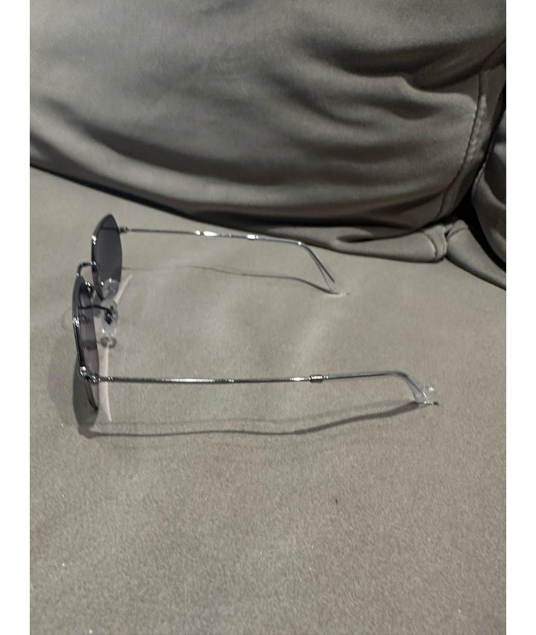 RAY BAN Антрацитовые металлические солнцезащитные очки, фото 2