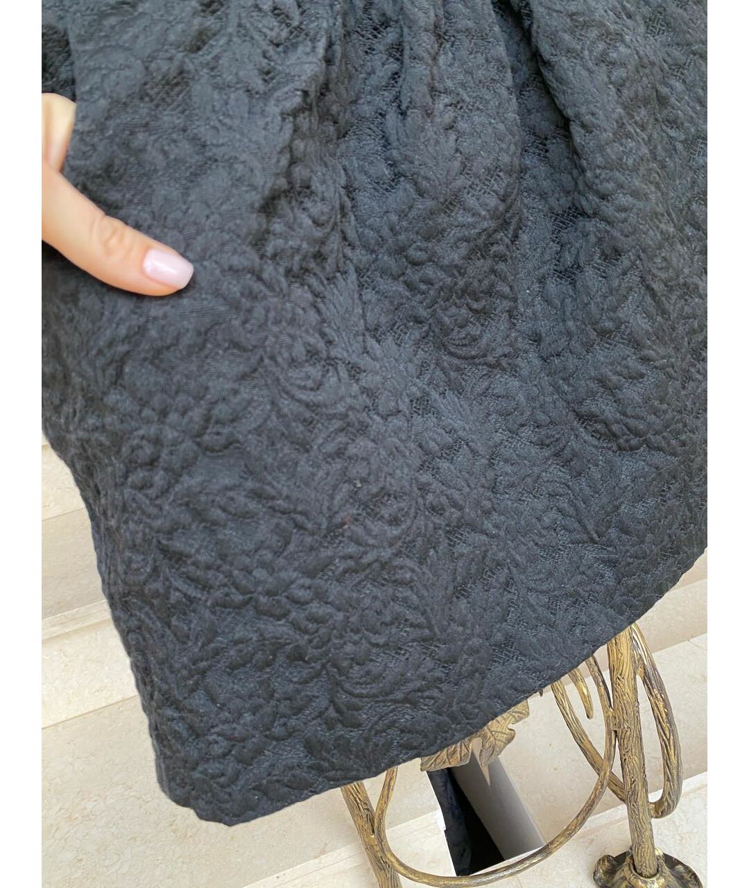 DOLCE&GABBANA Черная вискозная юбка мини, фото 2