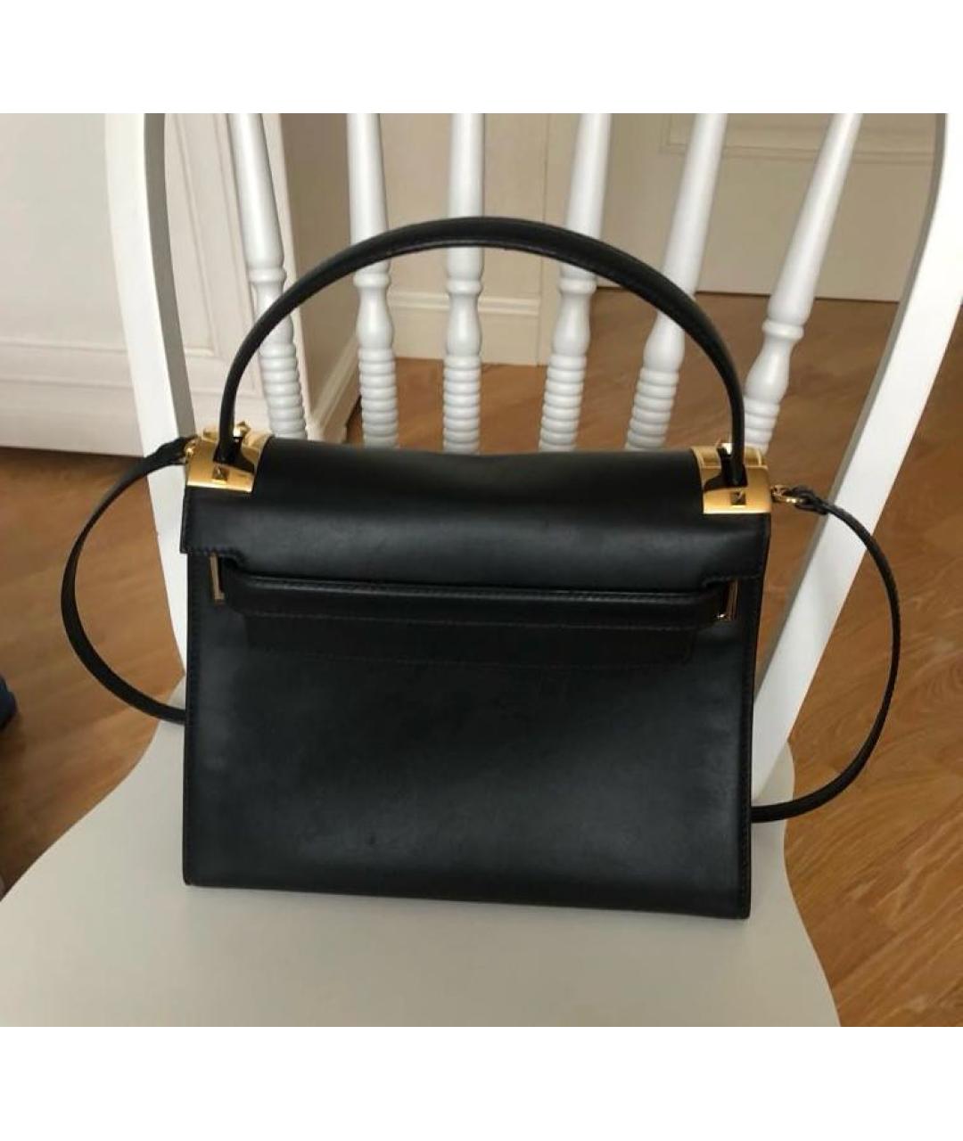 VALENTINO Черная кожаная сумка через плечо, фото 6