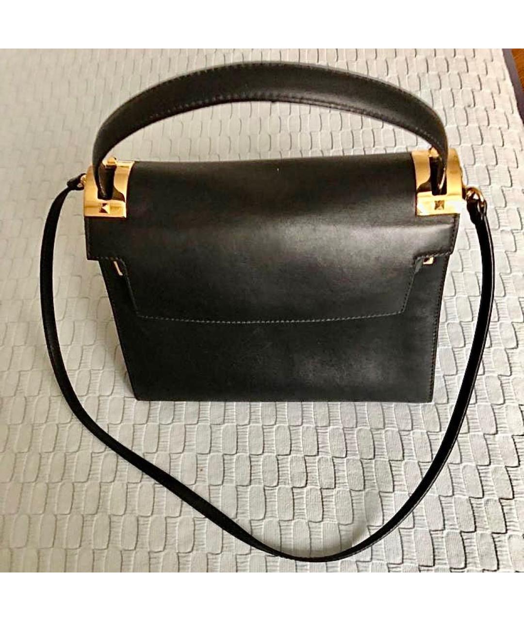 VALENTINO Черная кожаная сумка через плечо, фото 2