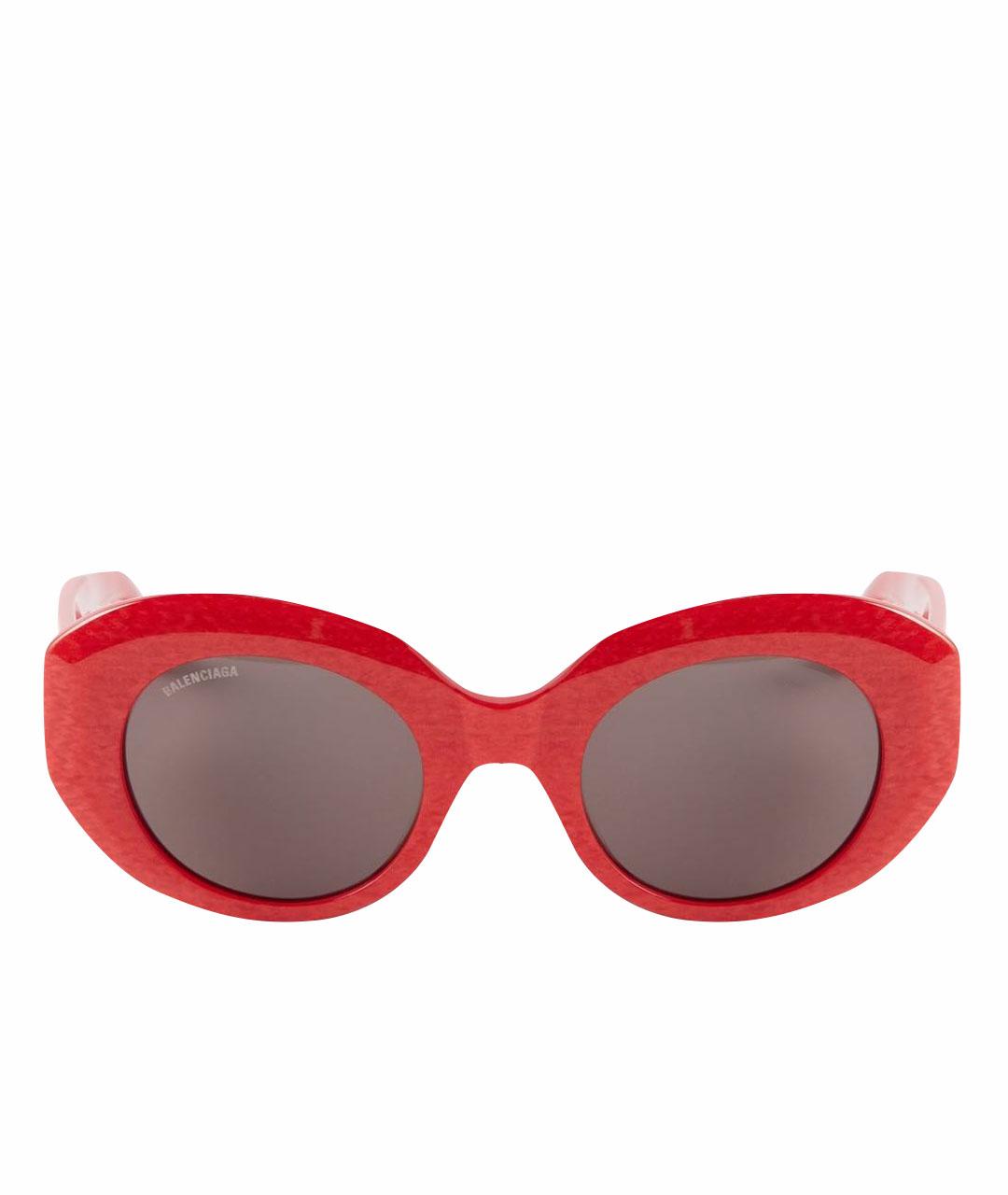 BALENCIAGA Красные пластиковые солнцезащитные очки, фото 1